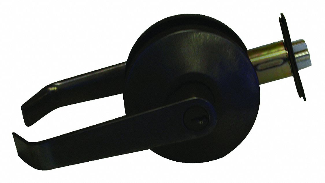 Door Lockset: Storeroom Lever Locksets, Bronze, ADA Compliant