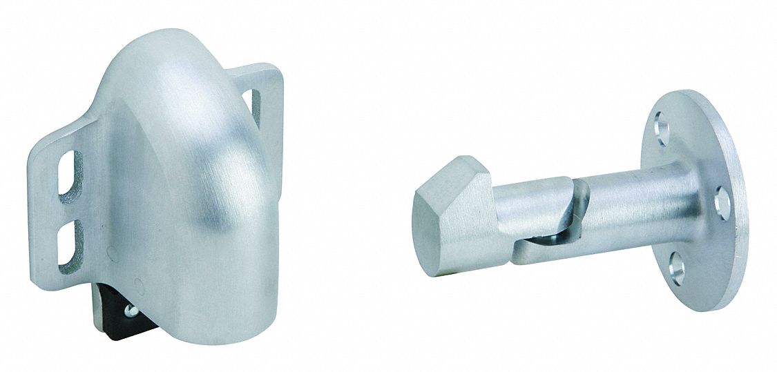Automatic Door Holder: Wall - Mounted, Chrome