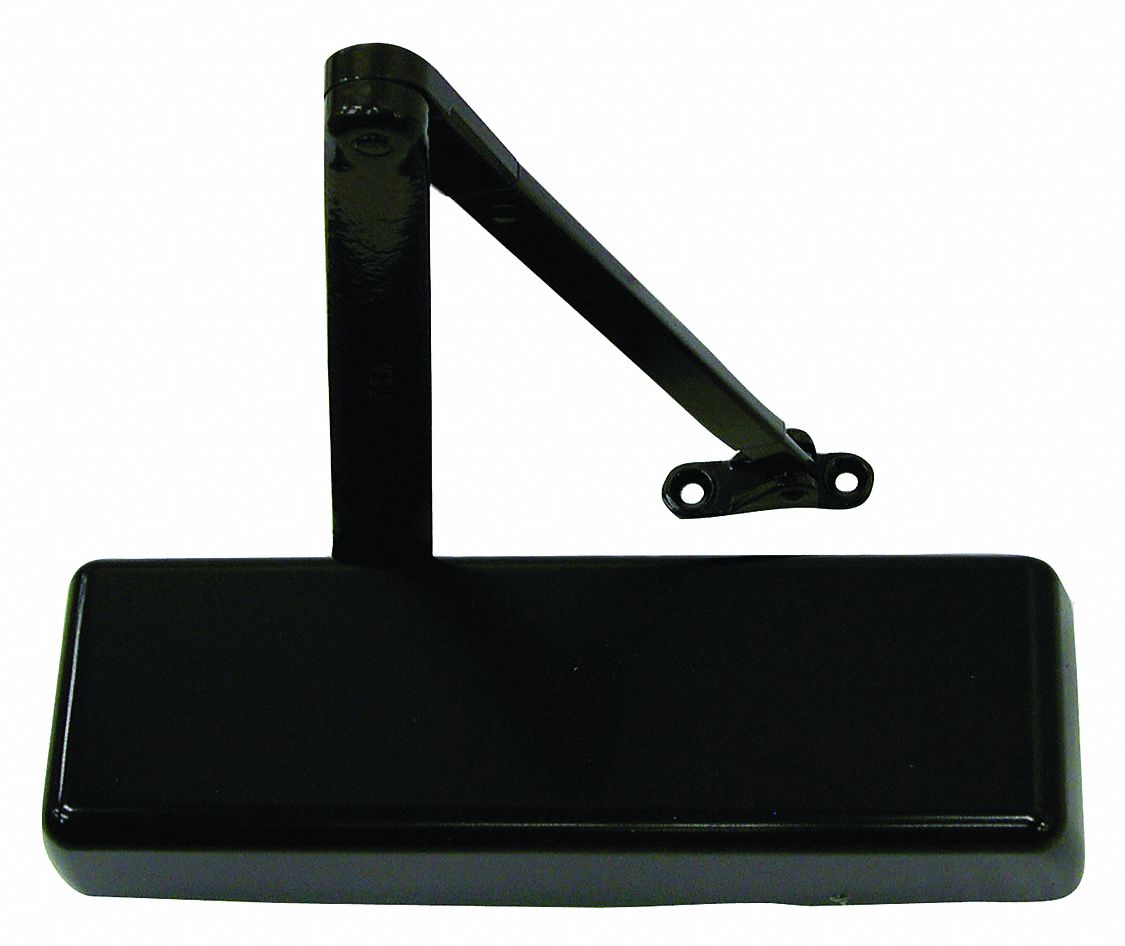 Door Closer: Top Frame Mounting Type, Grade 1 - Heavy Duty, Bronze, 12 1/4 in Lg, 3 1/2 in Wd