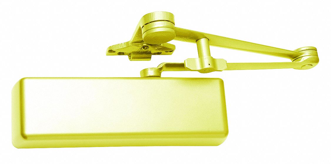 Door Closer: Parallel Mounting Type, Grade 1 - Heavy Duty, Bronze, 10 3/8 in Lg, 2 3/4 in Wd