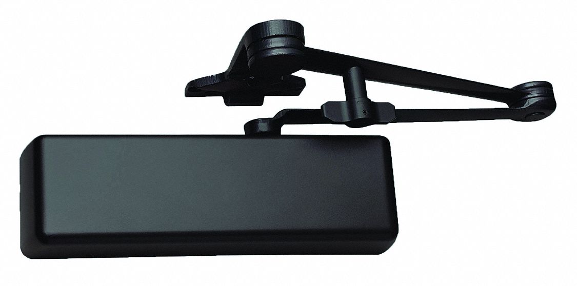 Door Closer: Parallel Mounting Type, Grade 1 - Heavy Duty, Bronze, 10 3/8 in Lg, 2 3/4 in Wd