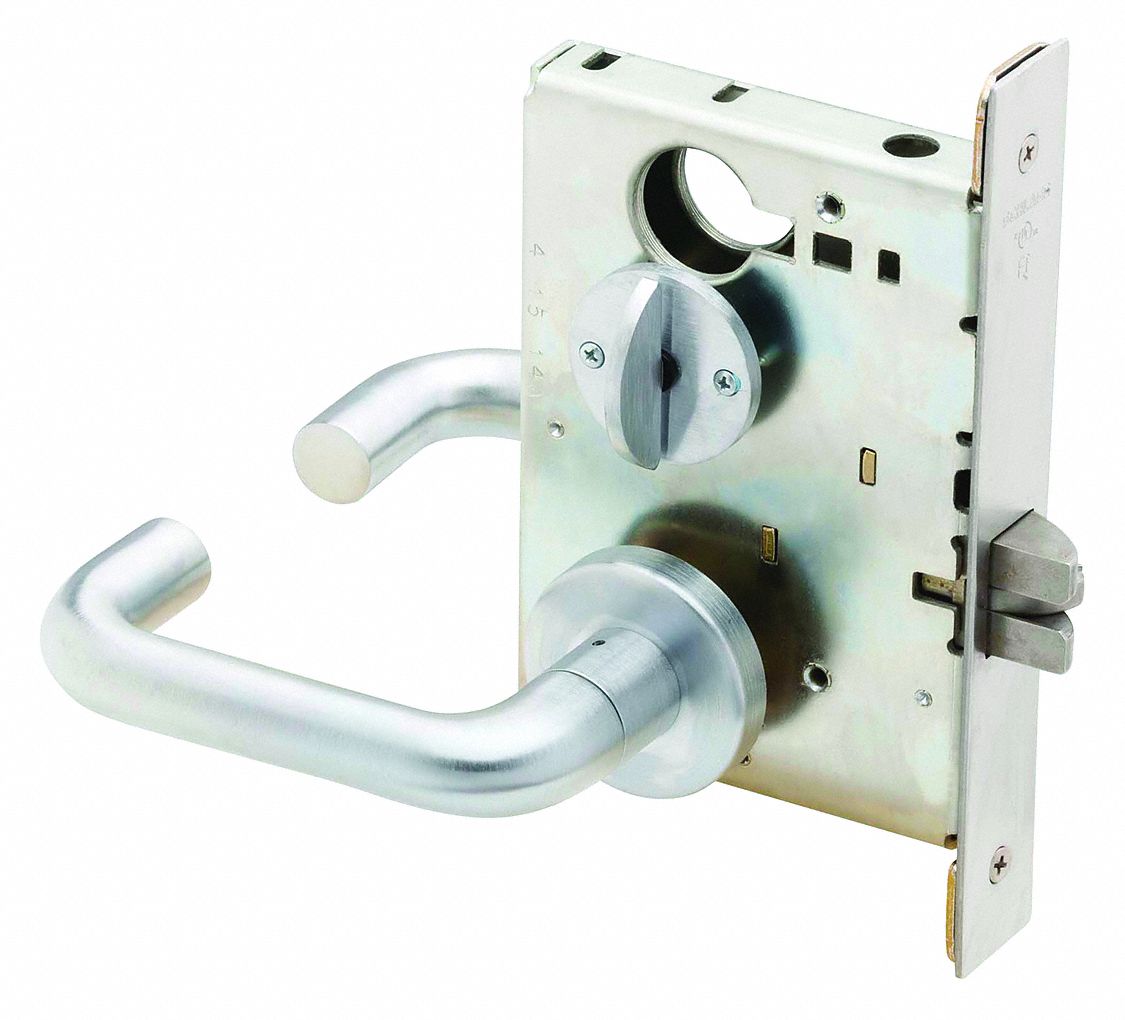 SCHLAGE, Privacy Lever Locksets, Chrome, Door Lockset 46TN33L9040