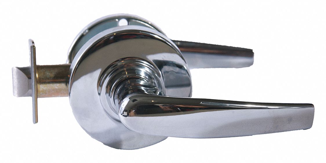 Door Lockset: Passage Lever Locksets, Chrome, ADA Compliant