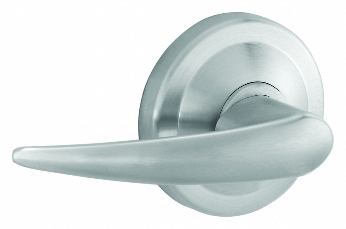 Door Lockset: Dummy Lever Locksets, Chrome, ADA Compliant