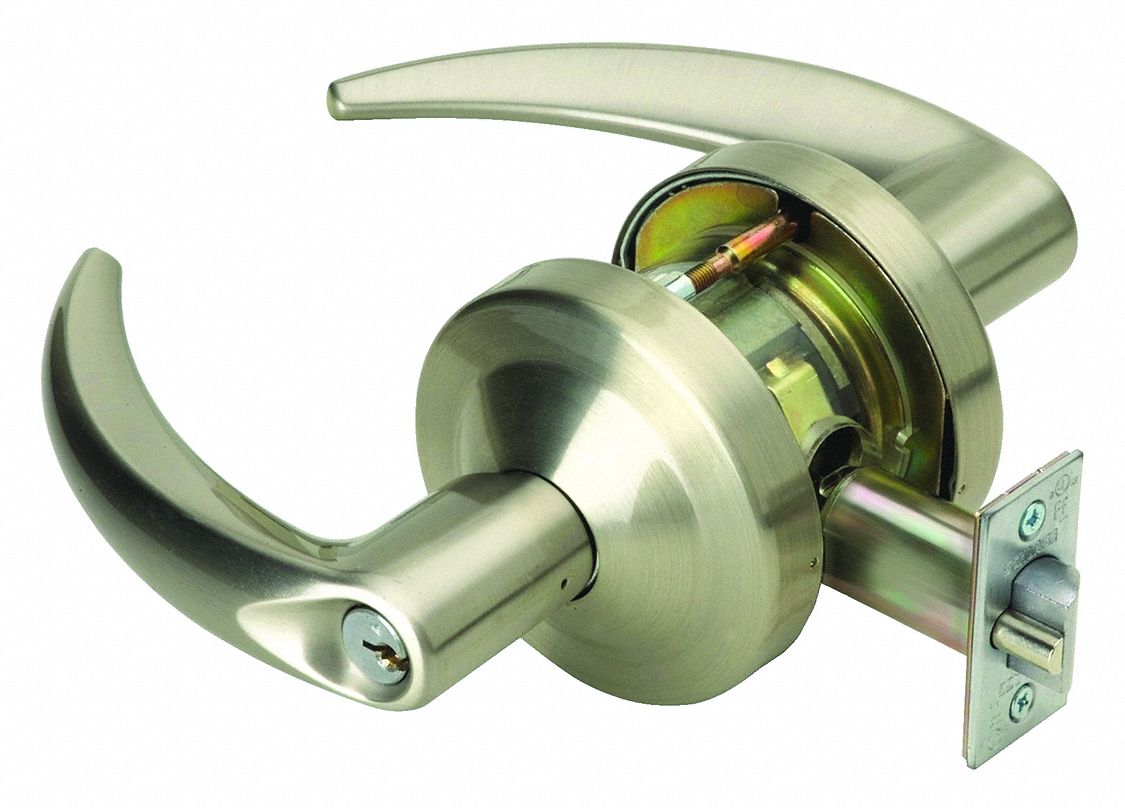 Door Lockset: Classroom Lever Locksets, Chrome, ADA Compliant