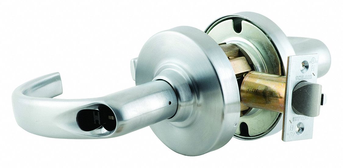 Door Lockset: Classroom Lever Locksets, Chrome, ADA Compliant