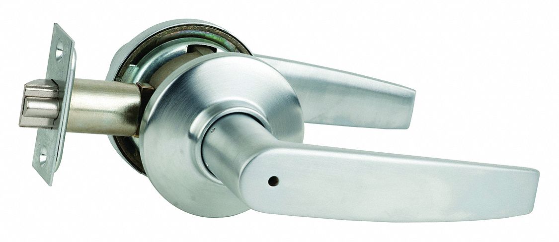 Door Lockset: Privacy Lever Locksets, Chrome, ADA Compliant