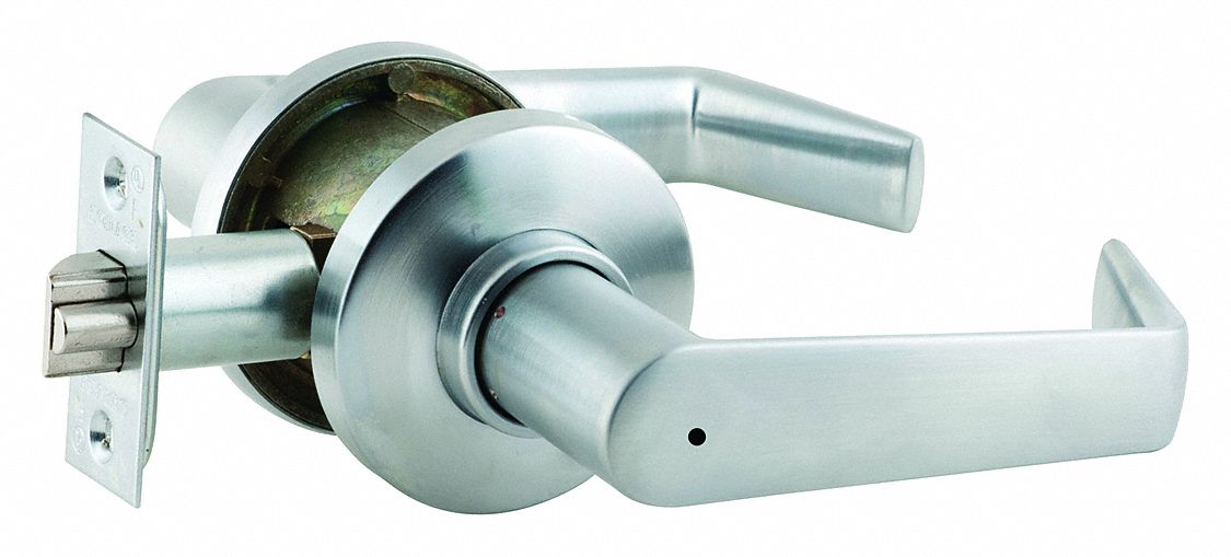 Door Lockset: Privacy Lever Locksets, Chrome, ADA Compliant