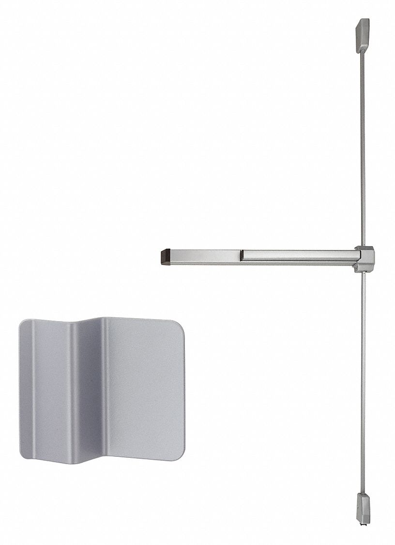 Surface Vertical Rod: 3 ft Max Door Wd, Aluminum