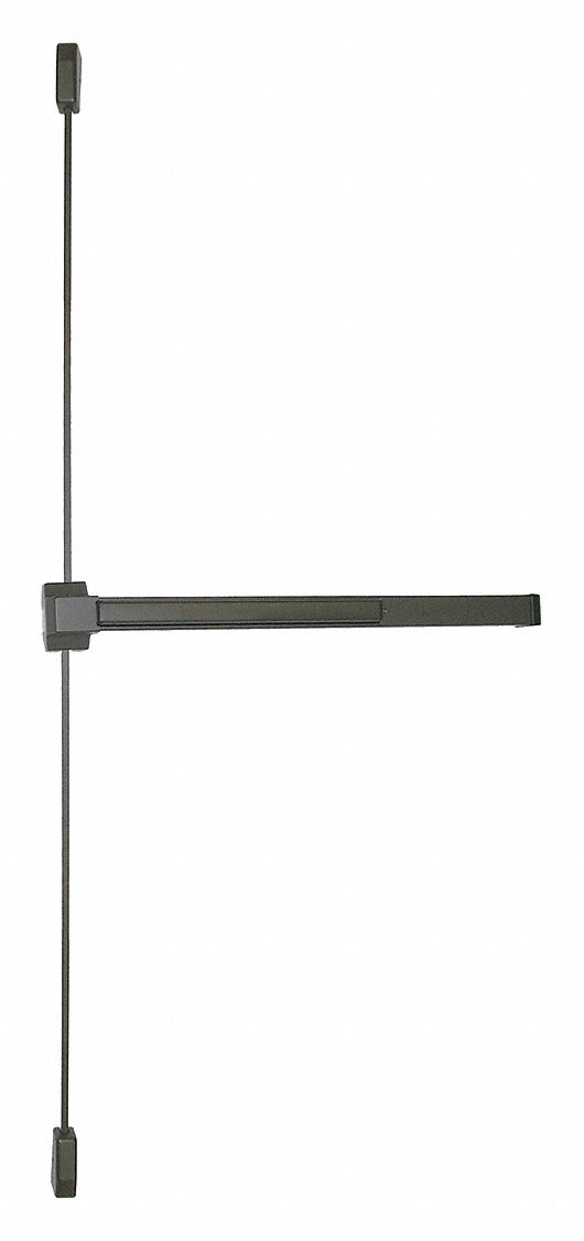 Surface Vertical Rod: 4 ft Max Door Wd, Bronze