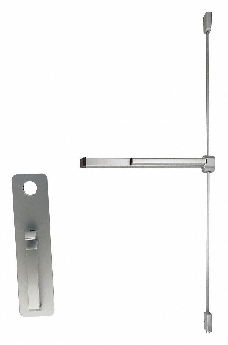 Surface Vertical Rod: 3 ft Max Door Wd, Aluminum