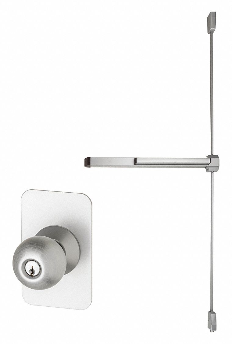 Exit Device: 3 ft Max Door Wd, Aluminum