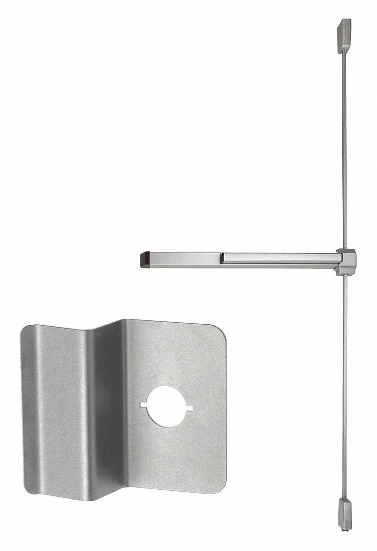 Exit Device: 3 ft Max Door Wd, Aluminum