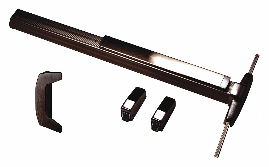 Surface Vertical Rod: 3 ft Max Door Wd, Bronze