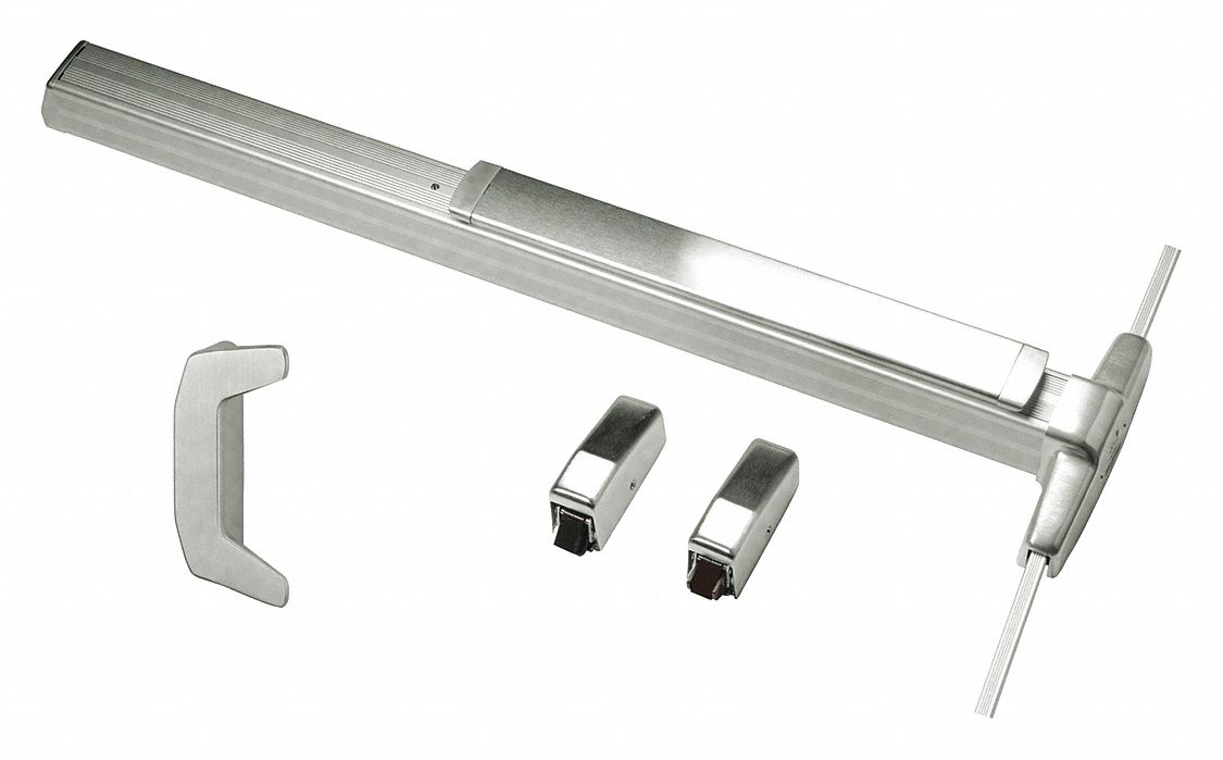 Surface Vertical Rod: 3 ft Max Door Wd, Aluminum