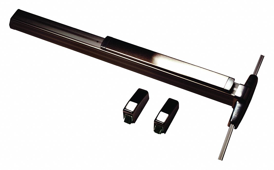 Surface Vertical Rod: 3 ft Max Door Wd, Bronze