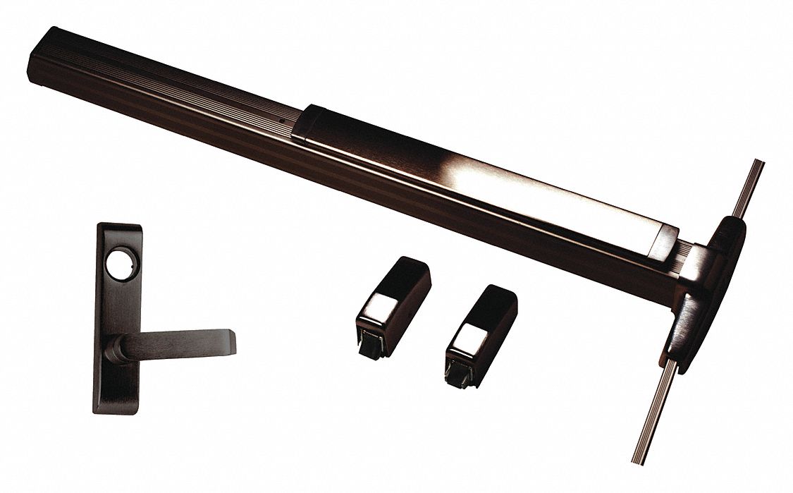 Surface Vertical Rod: 3 ft Max Door Wd, Bronze