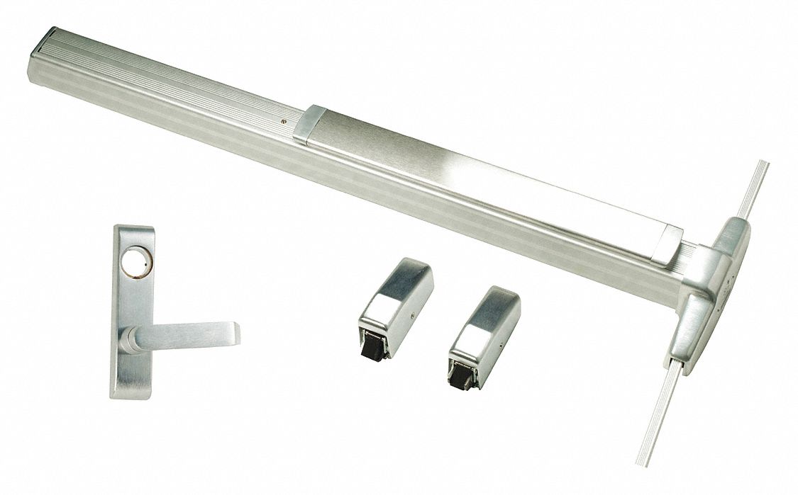 Surface Vertical Rod: 3 ft Max Door Wd, Aluminum