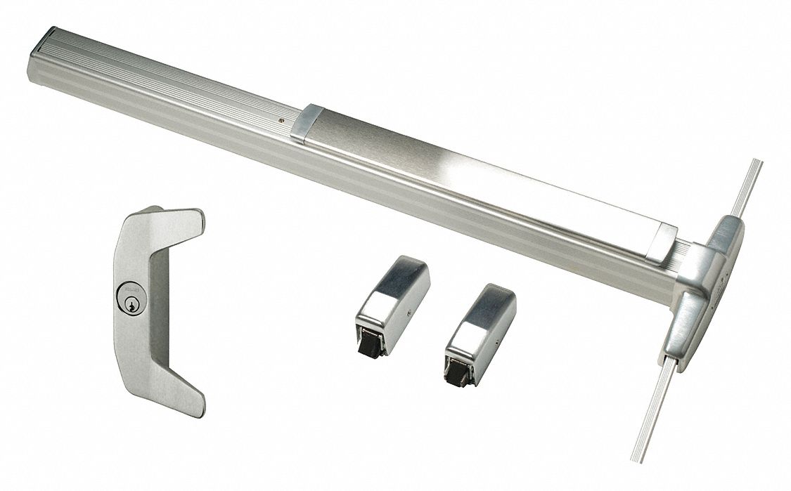Surface Vertical Rod: 3 ft Max Door Wd, Aluminum