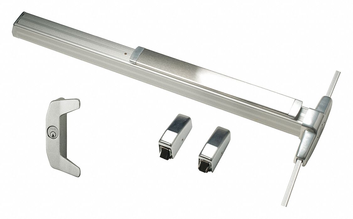 Surface Vertical Rod: 3 ft Max Door Wd, Aluminum