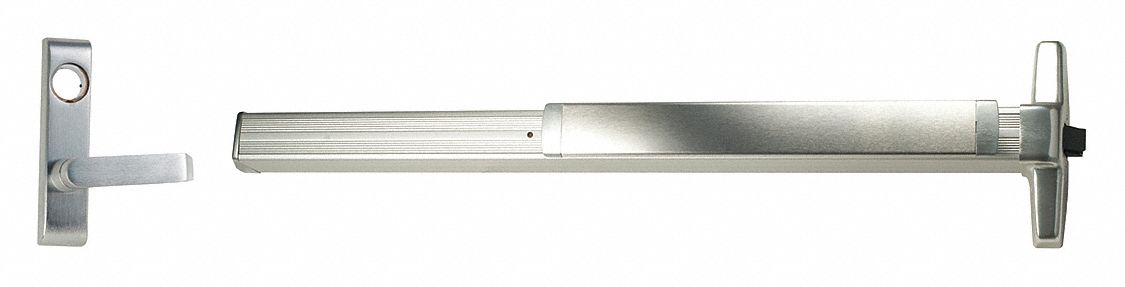 Exit Device: 3 ft Max Door Wd, Chrome