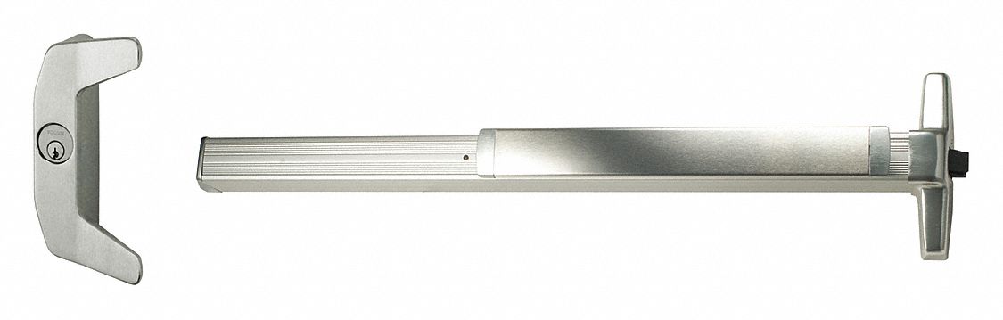 Exit Device: 3 ft Max Door Wd, Chrome