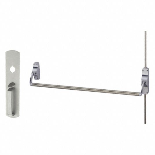 VON DUPRIN, 44 in Max Door Wd, Chrome, Surface Vertical Rod - 46TR87 ...