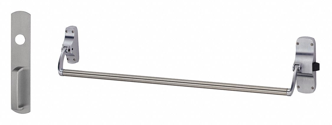 Exit Device: 44 in Max Door Wd, Chrome