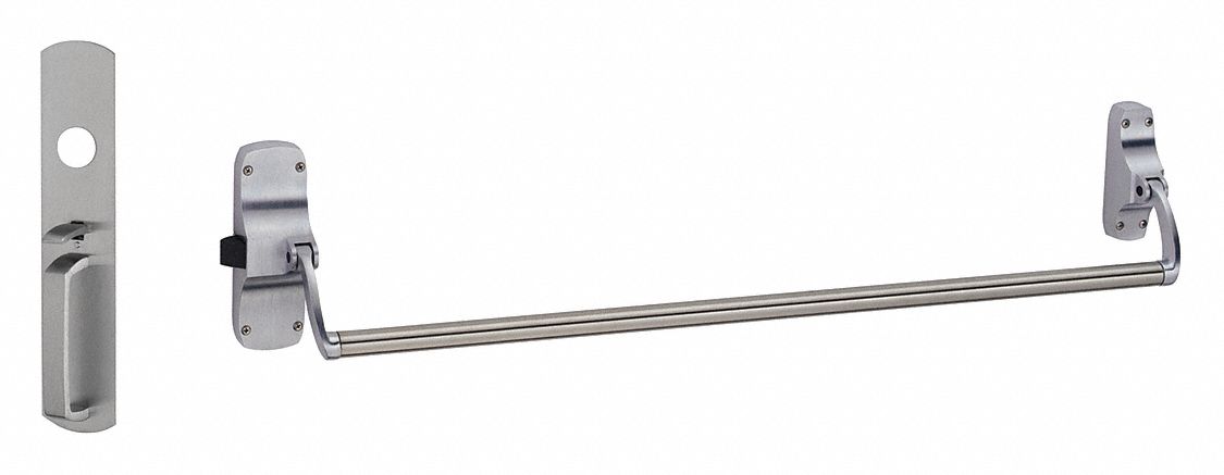 Exit Device: 44 in Max Door Wd, Chrome