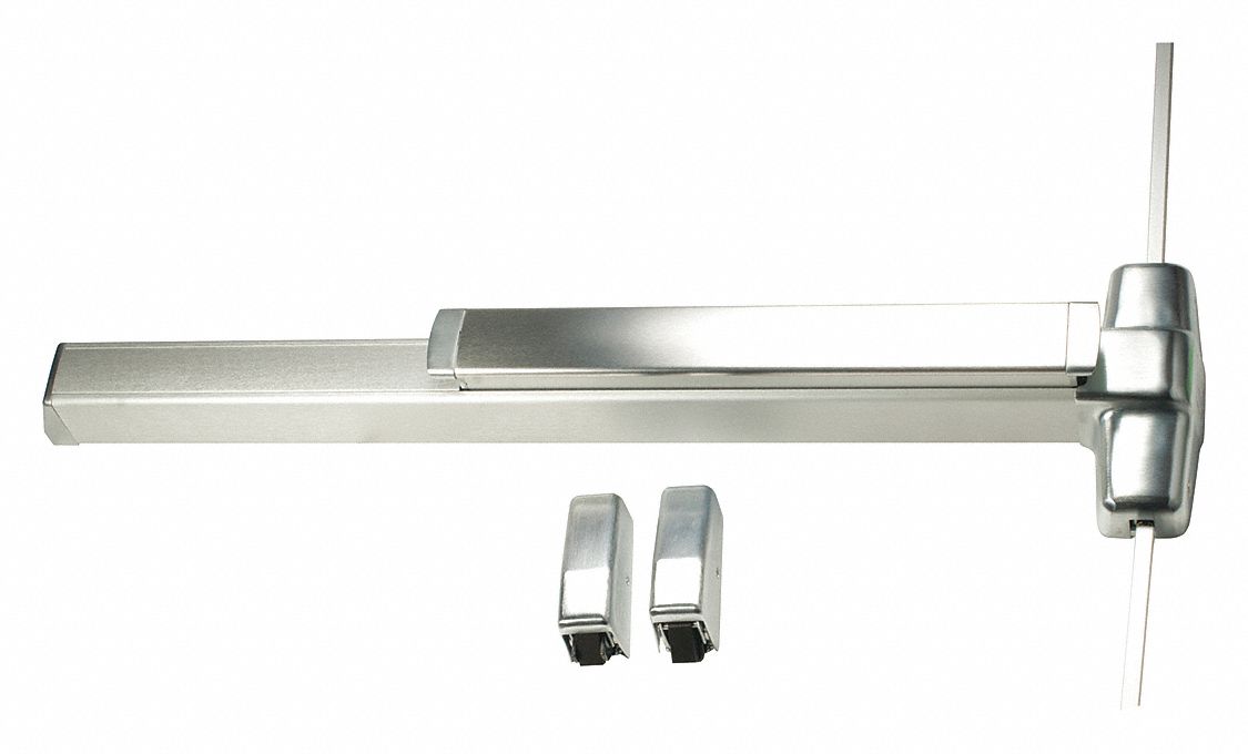 Surface Vertical Rod: 3 ft Max Door Wd, Aluminum