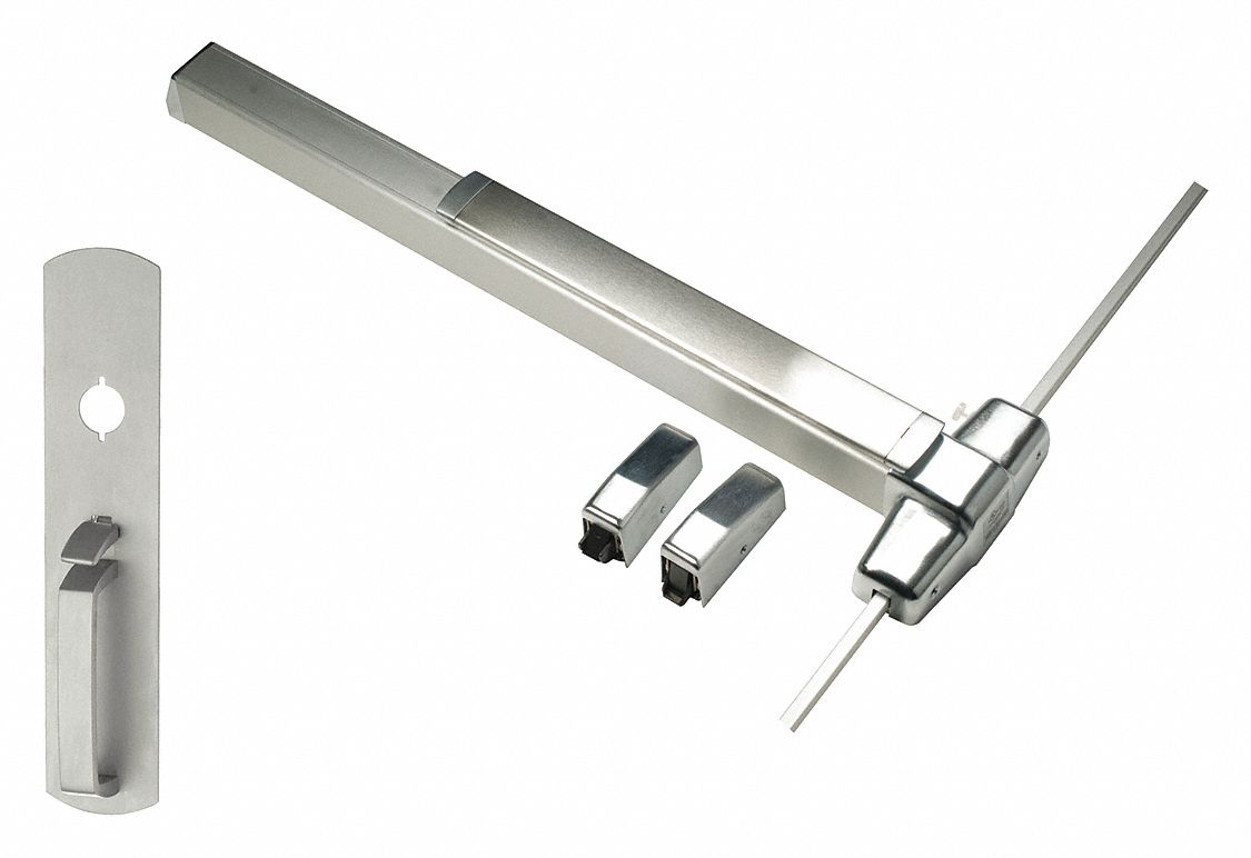 Surface Vertical Rod: 3 ft Max Door Wd, Aluminum