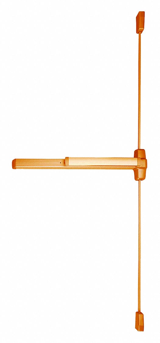 Surface Vertical Rod: 4 ft Max Door Wd, Bronze