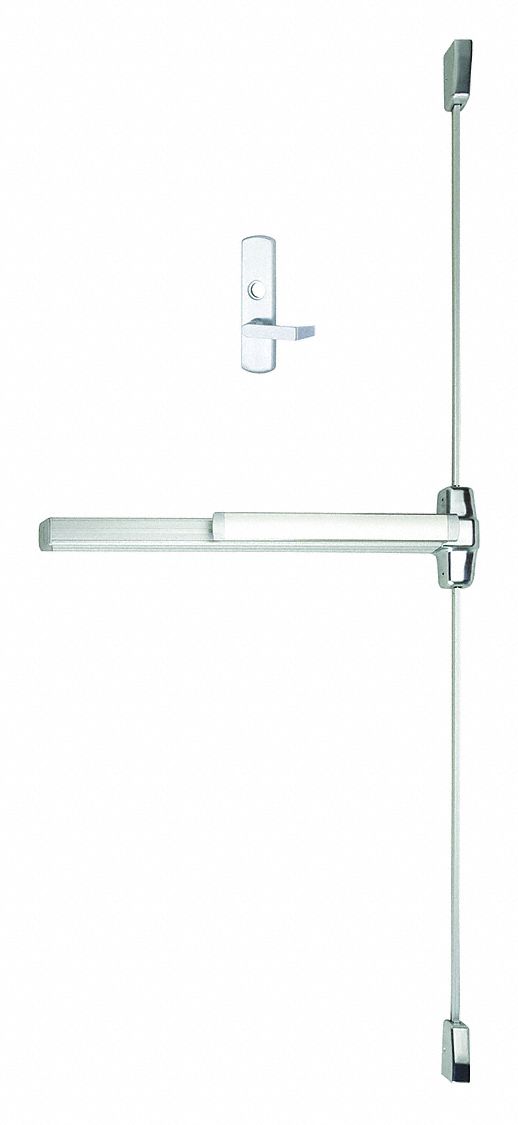 Surface Vertical Rod: 3 ft Max Door Wd, Aluminum