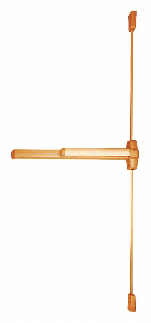 Surface Vertical Rod: 4 ft Max Door Wd, Bronze