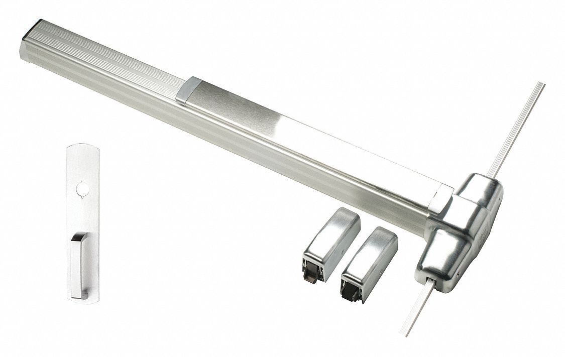 Surface Vertical Rod: 3 ft Max Door Wd, Aluminum