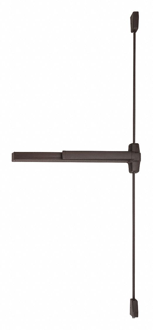 Surface Vertical Rod: 3 ft Max Door Wd, Bronze