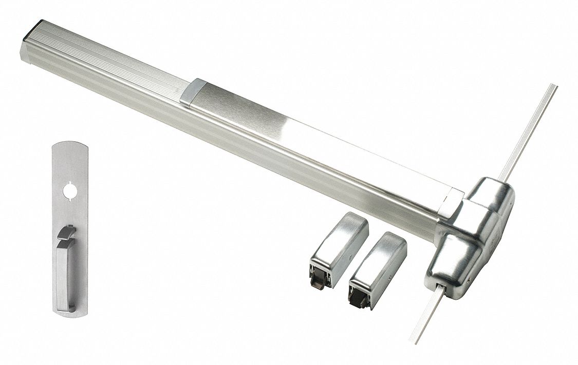 Surface Vertical Rod: 3 ft Max Door Wd, Aluminum
