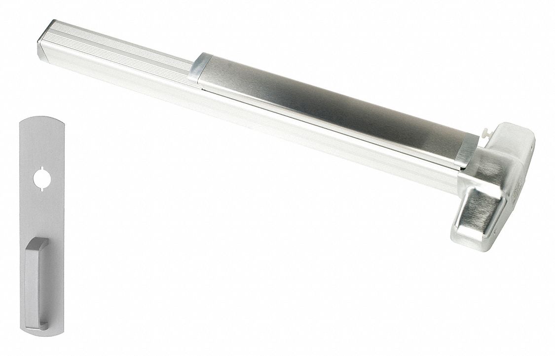 Exit Device: Mortise, 3 ft Max Door Wd, Aluminum