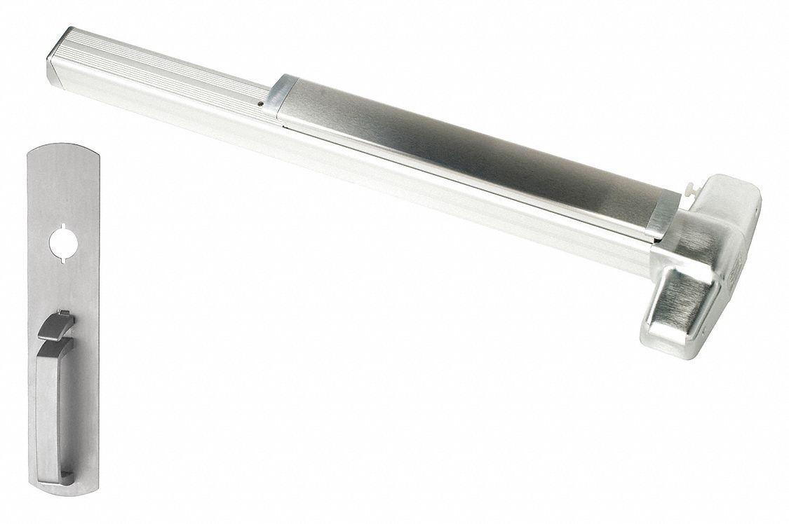 Exit Device: Mortise, 3 ft Max Door Wd, Chrome