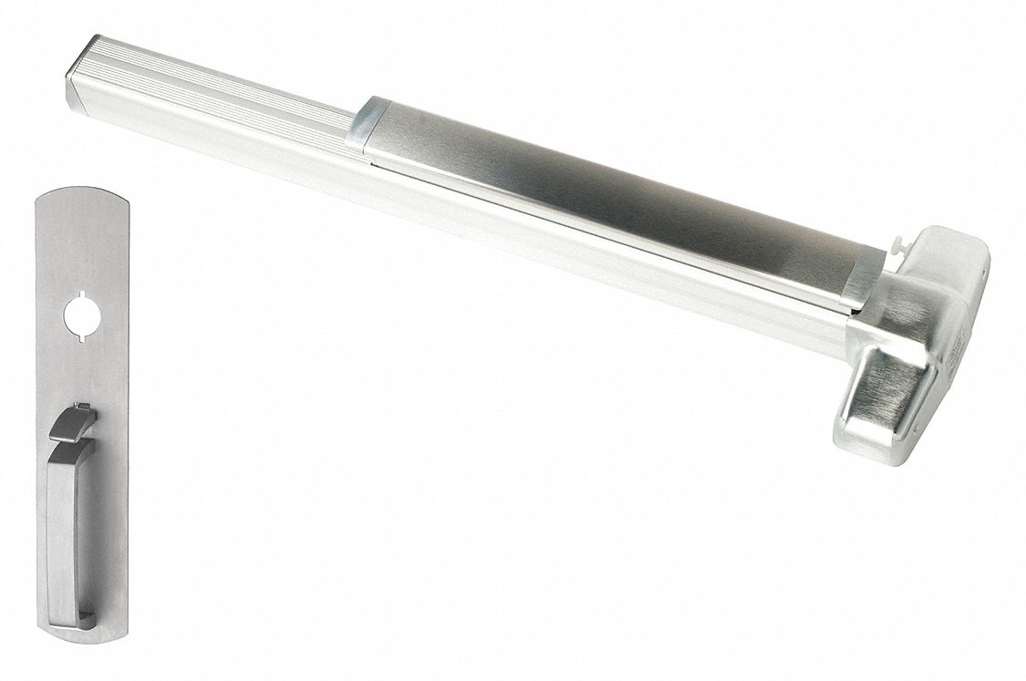 Exit Device: Mortise, 3 ft Max Door Wd, Chrome