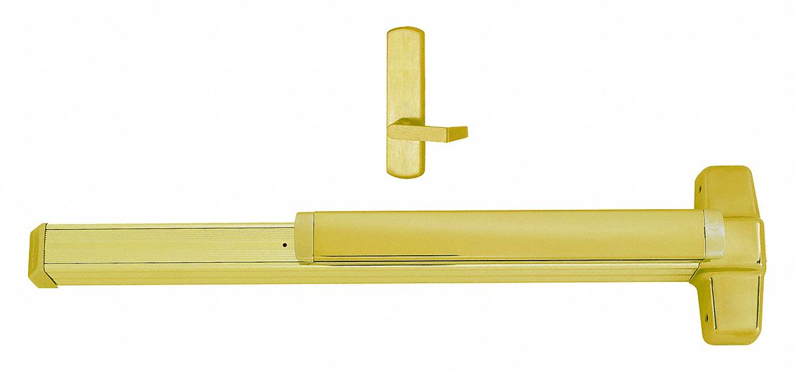 Exit Device: 3 ft Max Door Wd, Brass