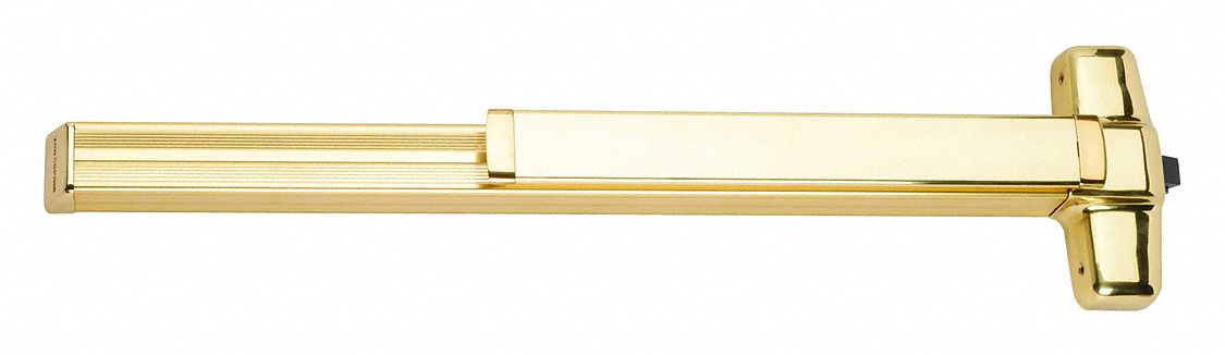 Exit Device: 3 ft Max Door Wd, Brass