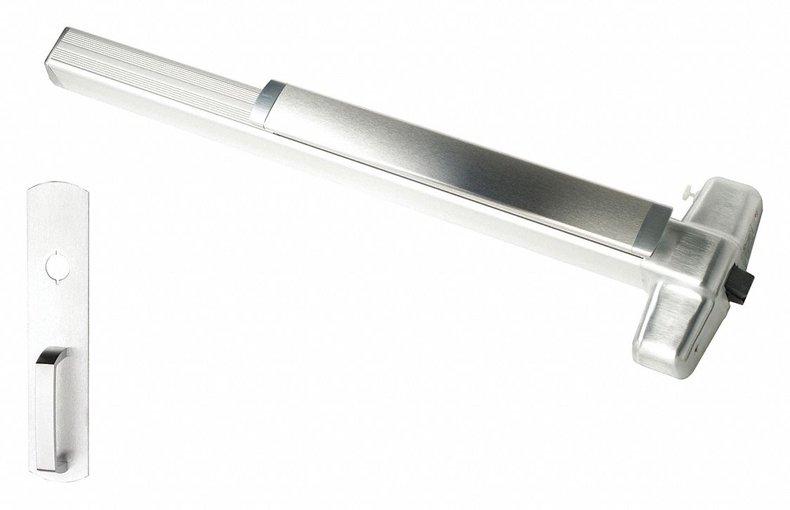 Exit Device: 3 ft Max Door Wd, Aluminum