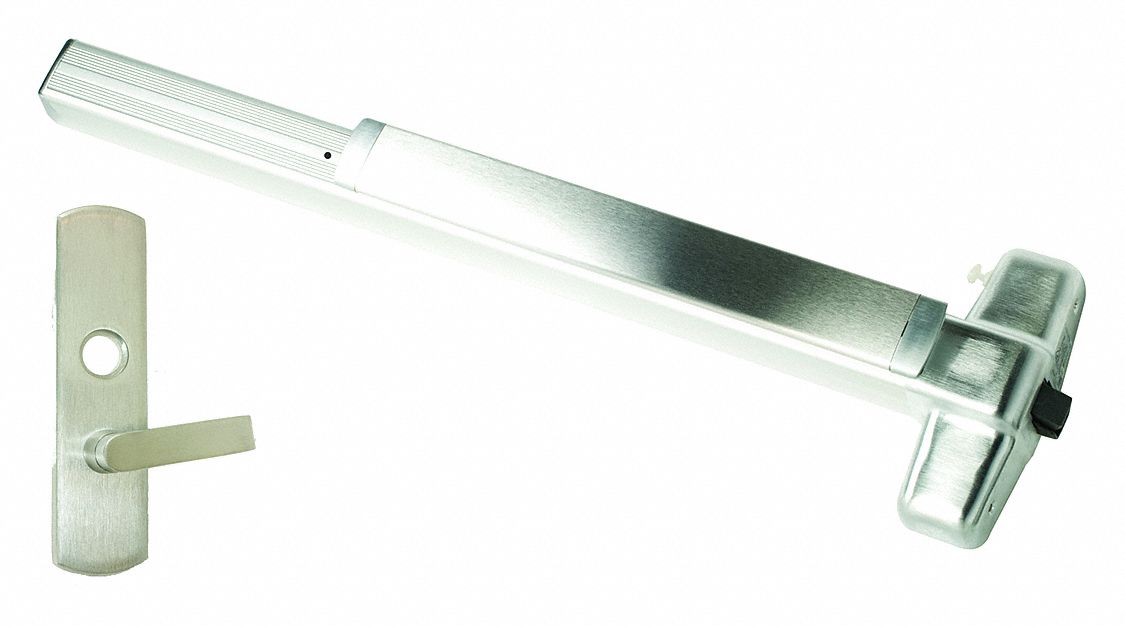 Exit Device: 3 ft Max Door Wd, Chrome
