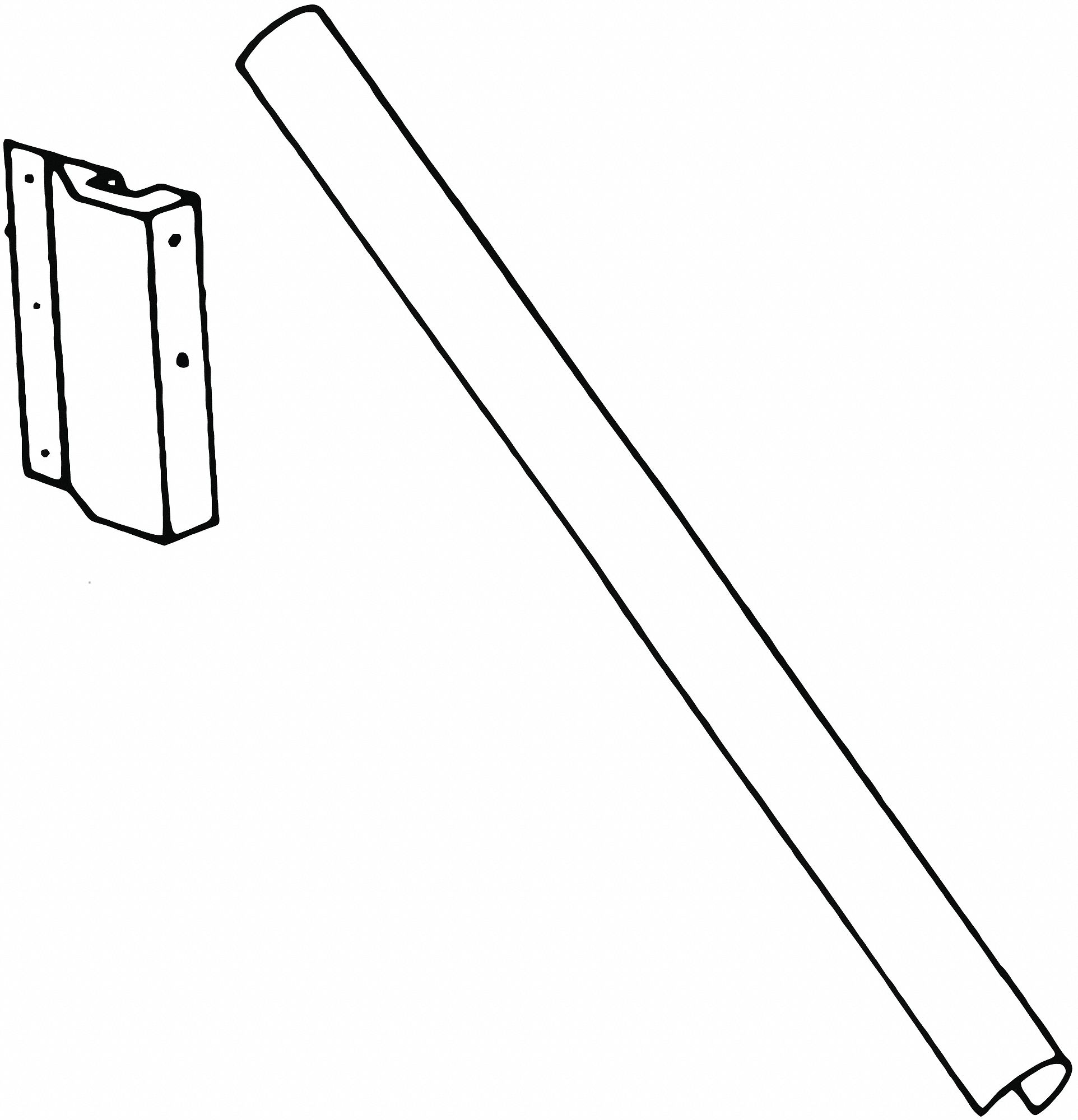 VON DUPRIN, Rod/Latch Guard 46TX07RG27 US32D RHR Grainger