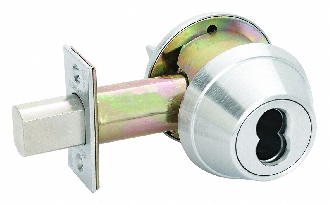 DEADBOLT,HD,SATIN CHROME,SFIC NOT INCL