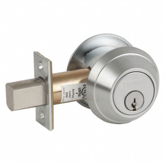 SCHLAGE, 1, Satin Chrome, Deadbolt - 46TX13|B663P 626 C123 KA4 - Grainger