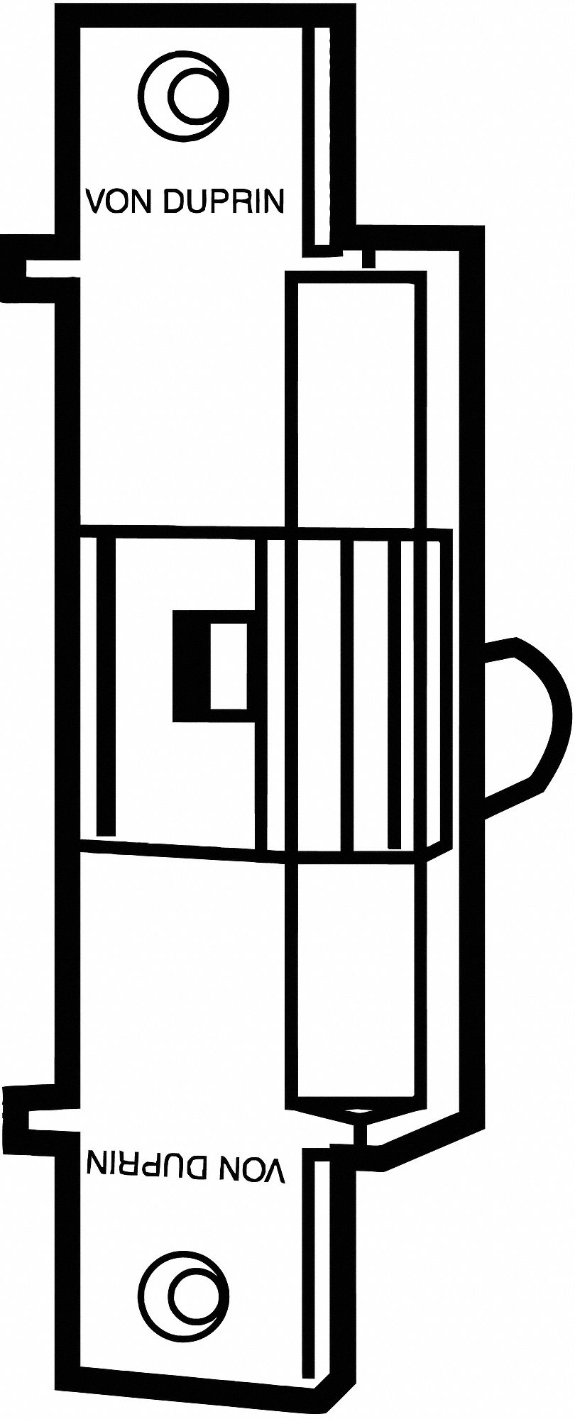 Electric Door Strike: 1 3/4 in Wd, 6 in Ht, Cylindrical/Mortise, Stainless Steel