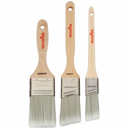 Wooster SILVER TIP 1 In., 1-1/2 In., 2 In. Angle Sash Polyester Paint Brush  Set (3-Pack) - Parker's Building Supply