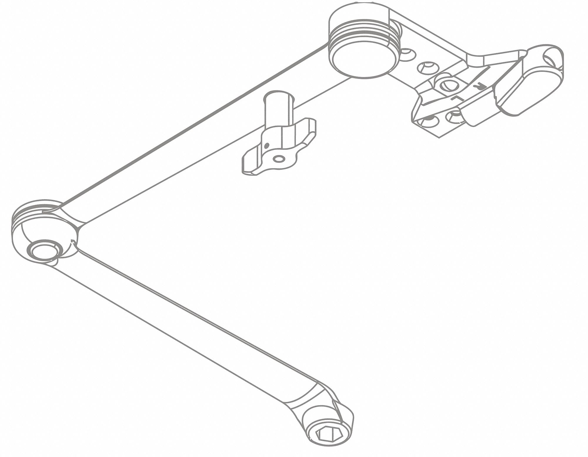 HOLD OPEN SPRING CUSH ARM,14-1/16 IN L